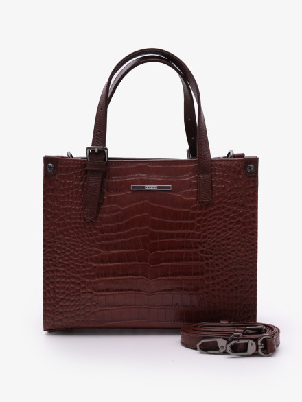 Сумка женская Karya 2402 коричневый крокодил Сумка женская Karya 2402 коричневый крокодил