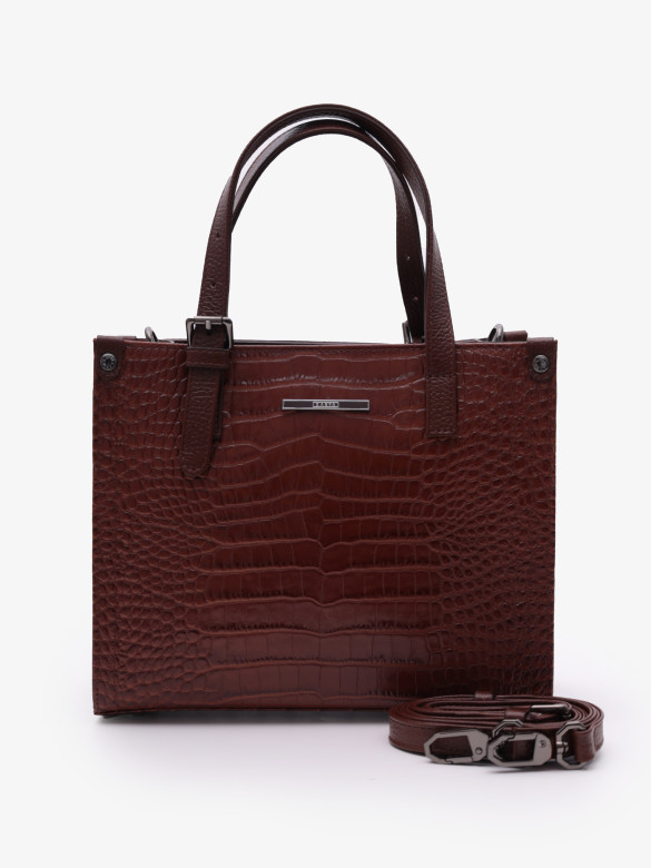 Сумка женская Karya 2402 коричневый крокодил