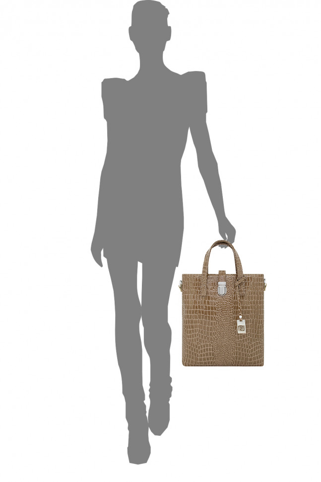 Сумка женская Protege, Ц-220 капучино рептилия №12