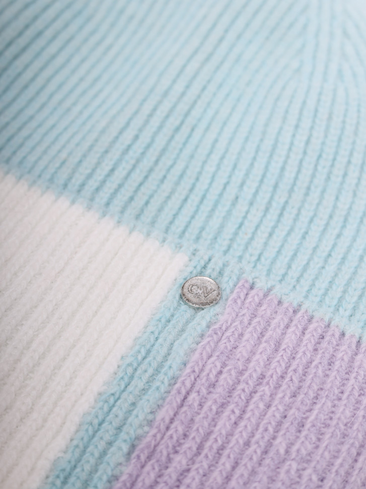 Шапка OvenTrico 1570 бирюзовый/белый/сирень