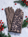 Перчатки женские Victory Леопард бежевые Перчатки женские Victory Леопард бежевые