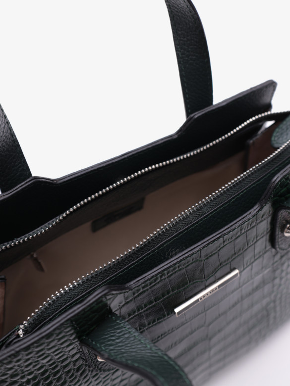 Сумка женская Karya 2390 зелёный крокодил