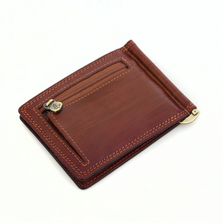 Зажим для денег Cosset F14-327-1782A коричневый Зажим для денег Cosset F14-327-1782A коричневый