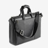 Мужской портфель из натуральной кожи Hight Touch 1439A чёрный Мужской портфель из натуральной кожи Hight Touch 1439A чёрный
