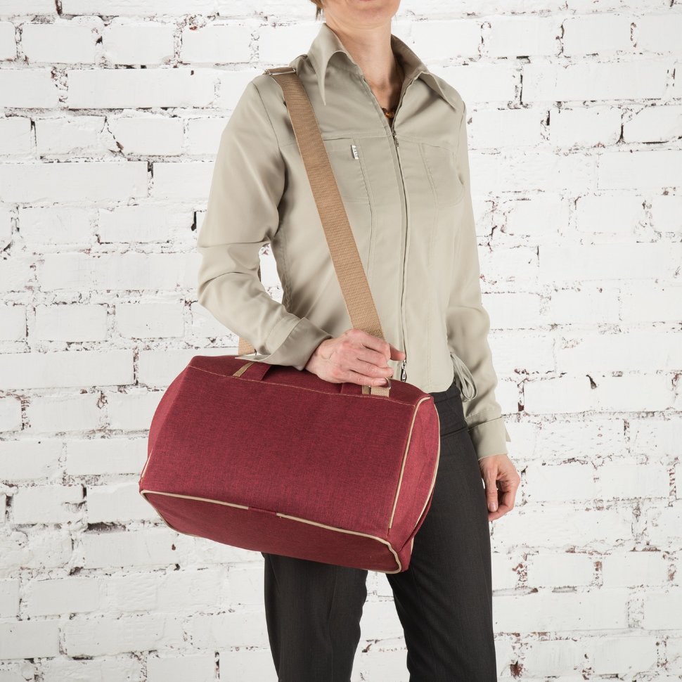 Сумка дорожная Voyage 104 ручная кладь Победа бордо джинс