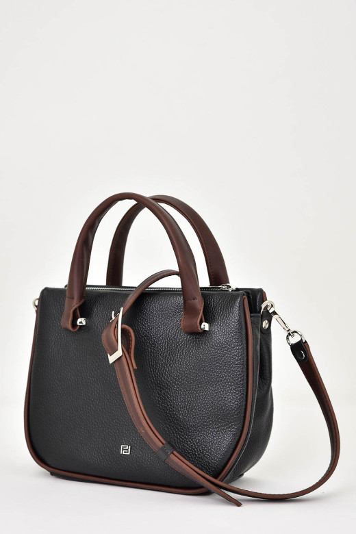 Сумка Protege Ц-558/2 черный флотер+коричневый пулл-ап