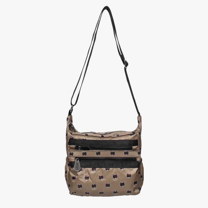 Сумка женская Minigirl S3016 коты коричневая