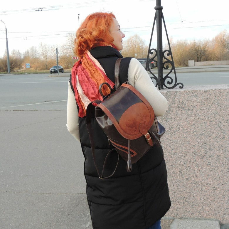 Рюкзак женский Natalia Kalinovskaya, Р50-622-1 кор/рыж Рюкзак женский Natalia Kalinovskaya, Р50-622-1 кор/рыж