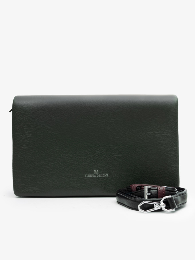 Сумка женская Vishnia 0006 green/wine  Сумка женская Vishnia 0006 green/wine