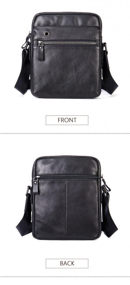 Мужская сумка через плечо 8717 чёрная Мужская сумка через плечо 8717 чёрная