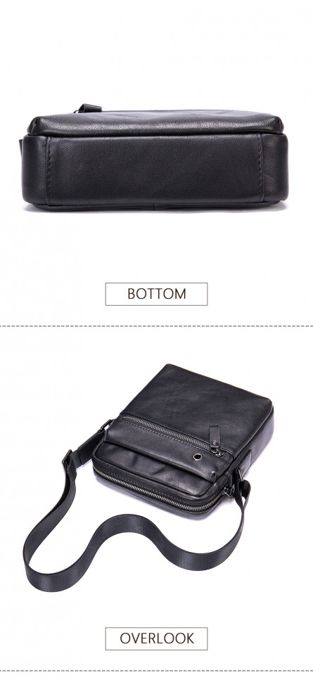 Мужская сумка через плечо 8717 чёрная Мужская сумка через плечо 8717 чёрная