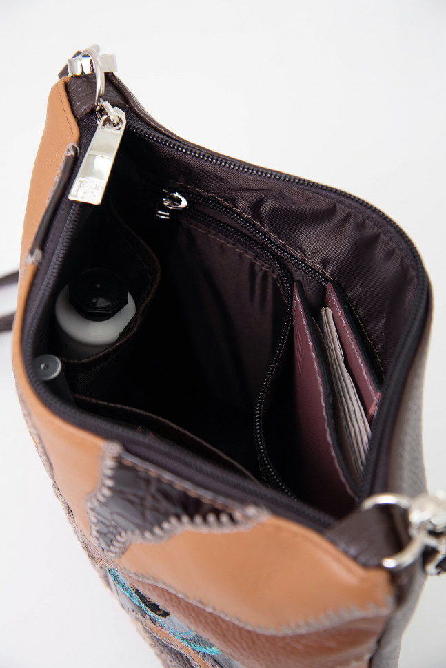 Сумка-планшет женская Protege, ДС-310-198 Кот №50 мокко