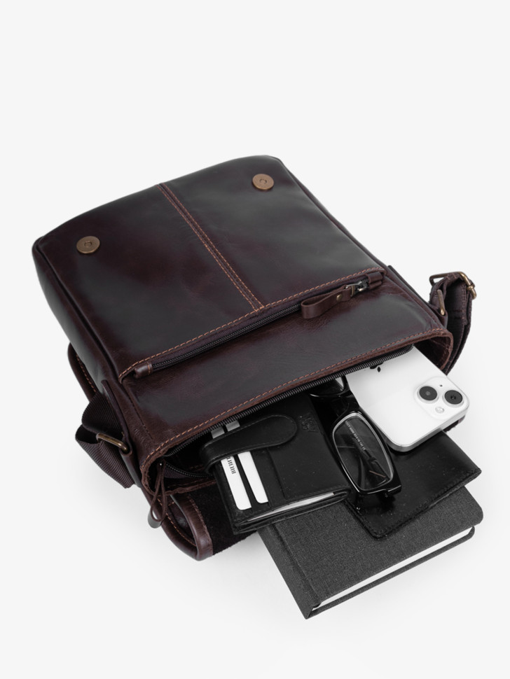 Сумка мужская zн ALEXX ALG0106 коричневая