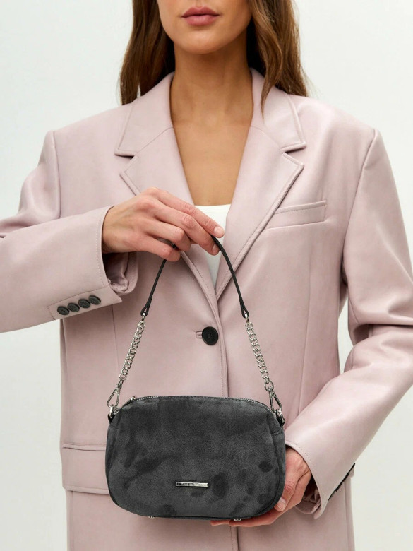 Сумка FIATO 2852 замша серая