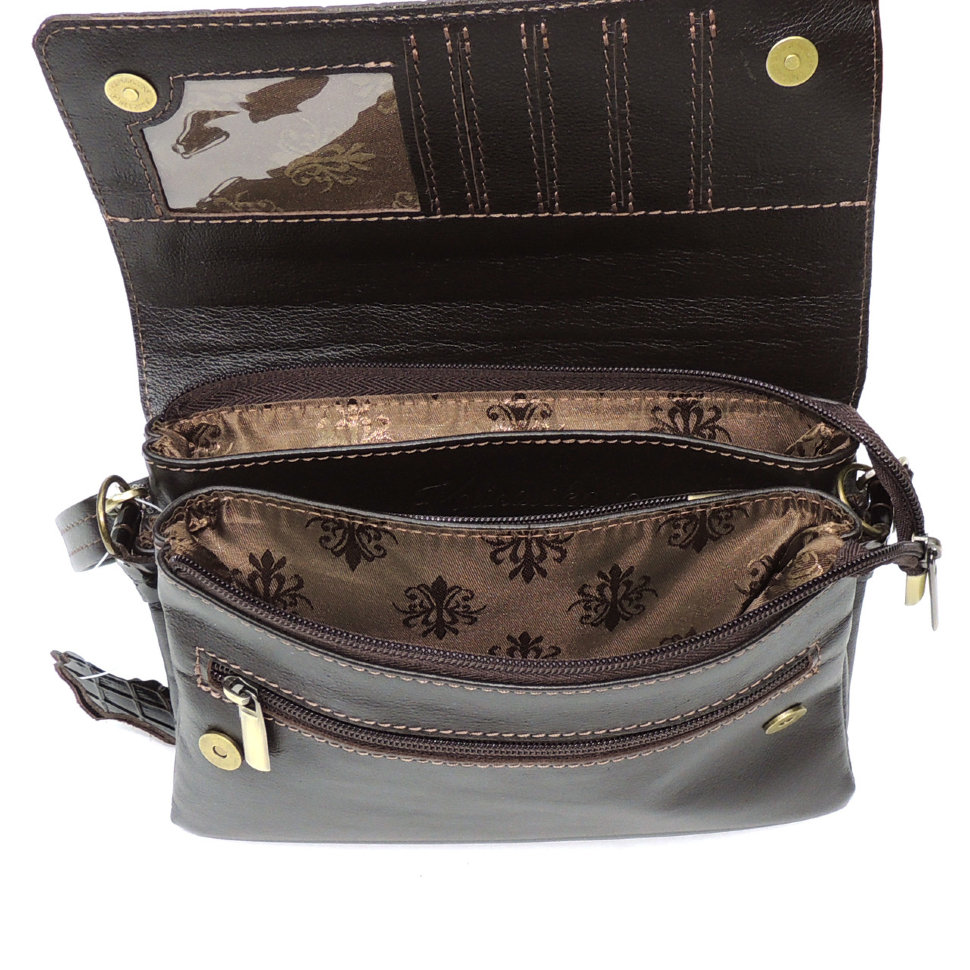 Коричневая женская кожаная сумка Natalia Kalinovskaya «Кора»