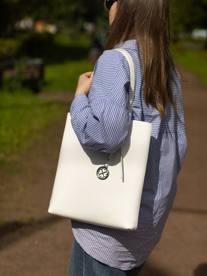 Сумка женская Baggins KDL-1300 лак белый