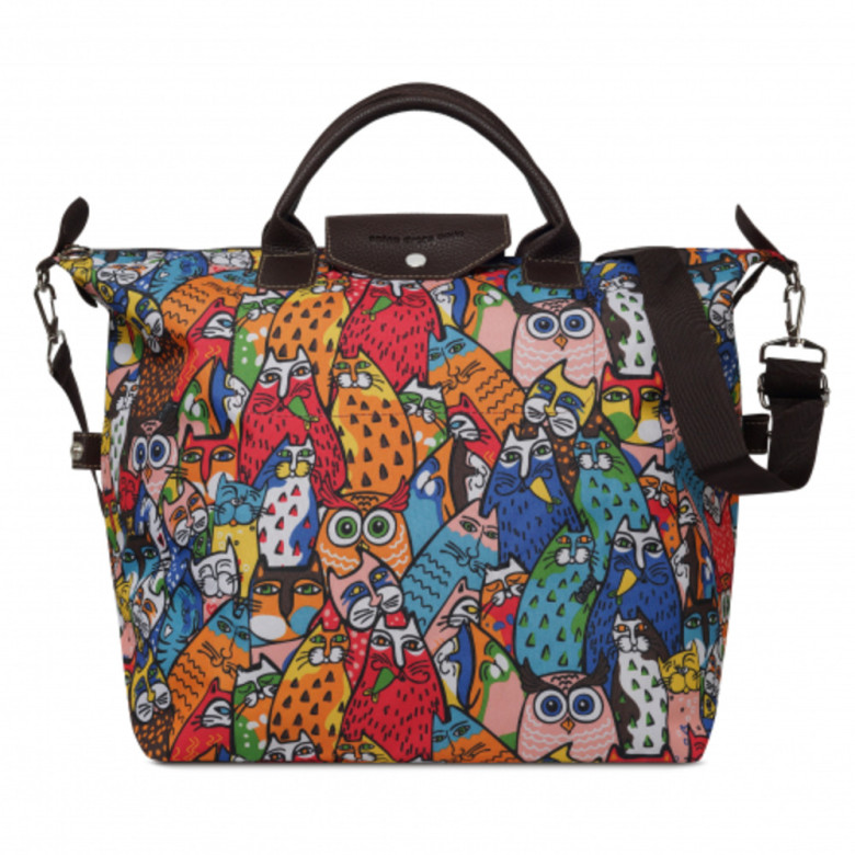 Дорожная сумка Antan, 2-313 коты ч/б цветные мультиколор Дорожная сумка Antan, 2-313 коты ч/б цветные мультиколор