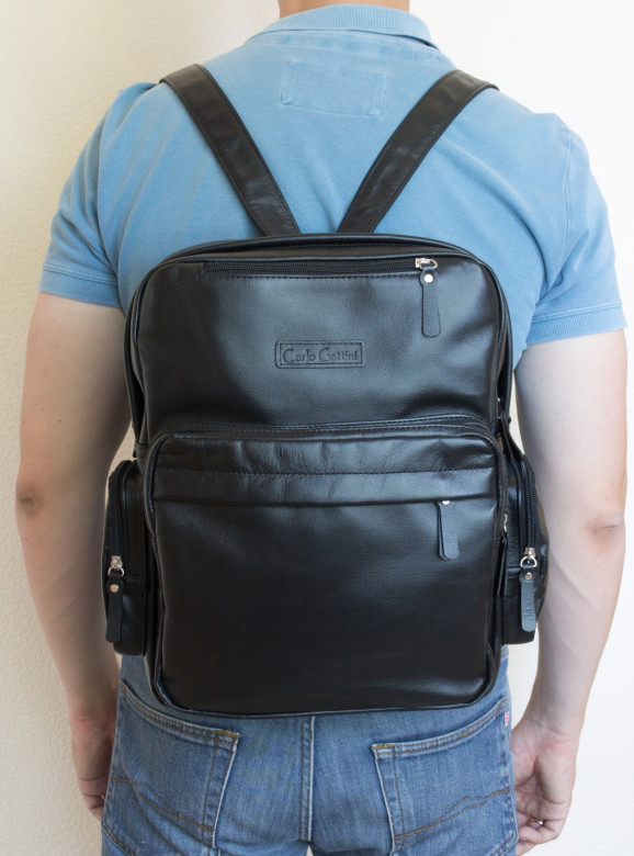 Мужская сумка-рюкзак Reno, 3001-01 черная Мужская сумка-рюкзак Reno, 3001-01 черная