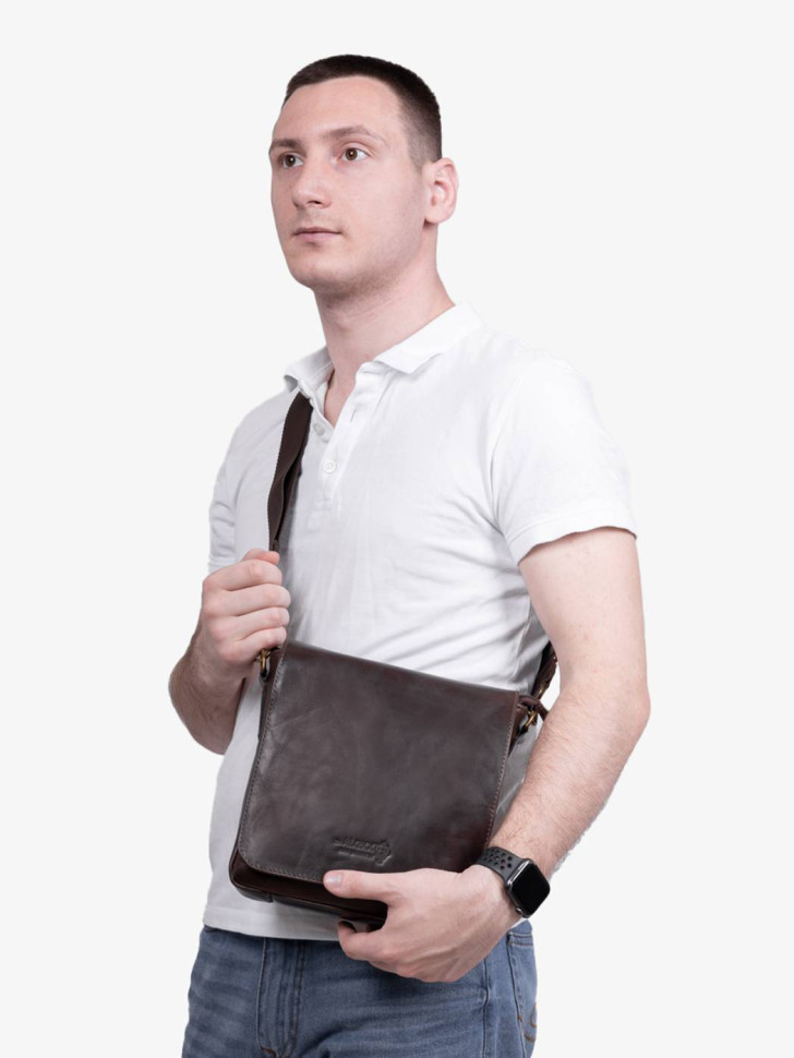 Сумка мужская zн ALEXX 0111 коричневая
