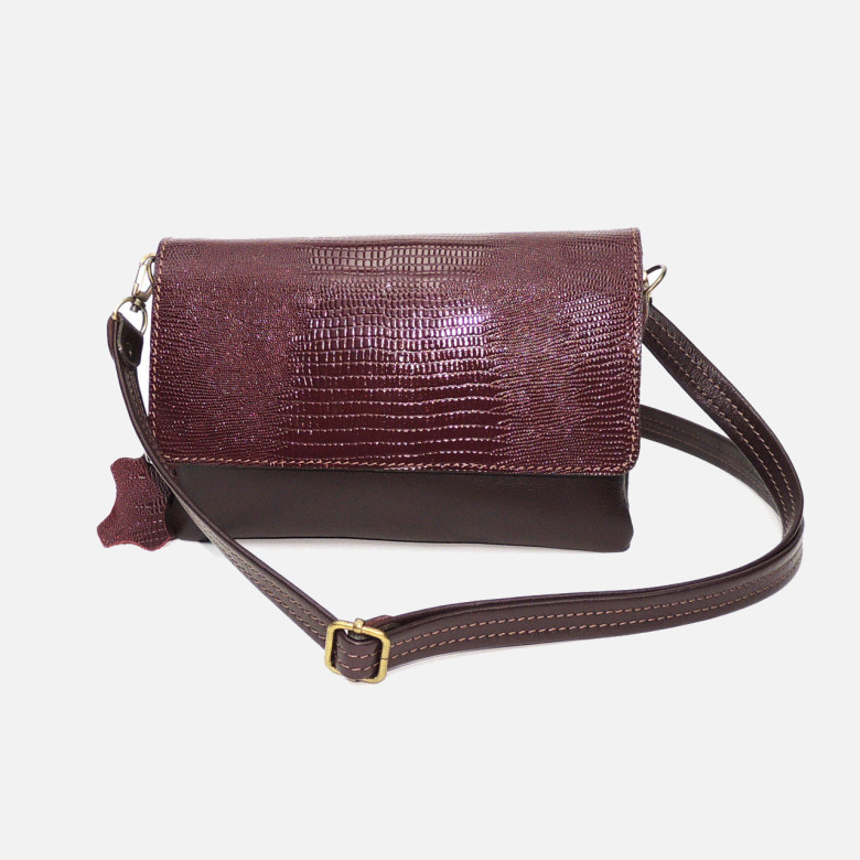 Сумка женская Kalinovskaya, 74р.982 бордовая рептилия