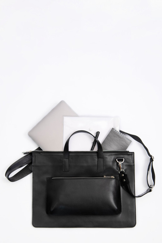 Сумка Protege Ц-580.8 черная гладкая Сумка Protege Ц-580.8 черная гладкая