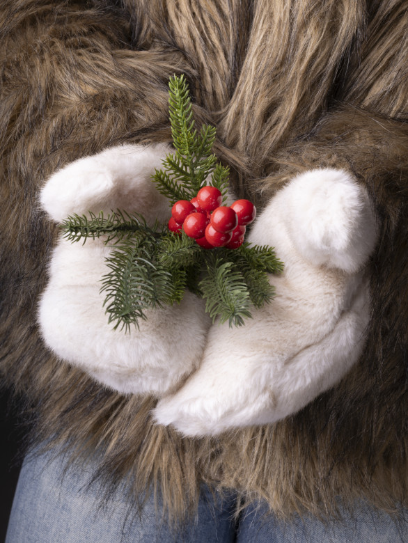 Варежки женские Baggins иск.мех св.бежевые Варежки женские Baggins иск.мех св.бежевые