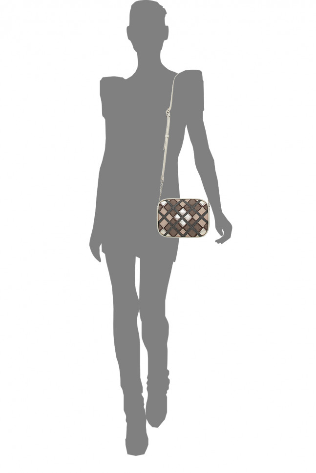 Сумка женская Protege, ДС-340-251 Тартан №1 чёрная