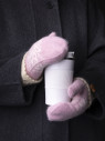 Варежки женские Корона 3046 розовые