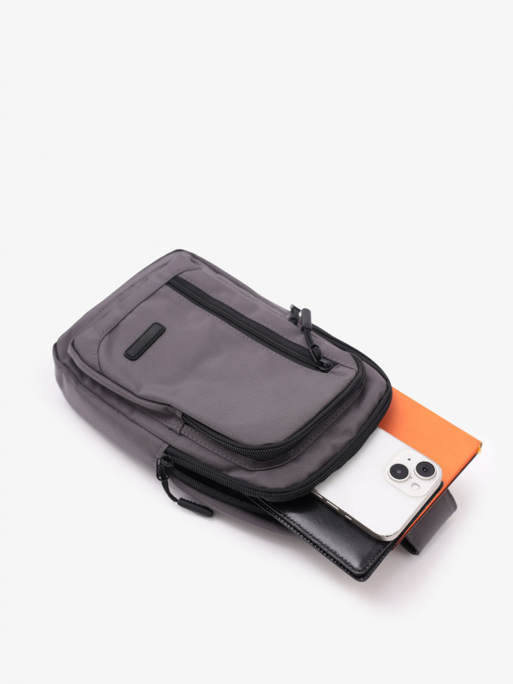 Рюкзак на одно плечо An 65364 серый