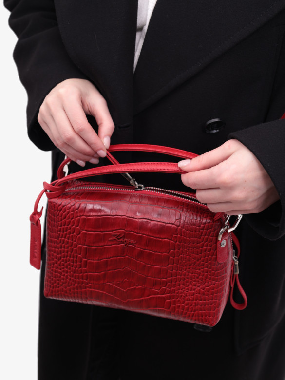 Сумка женская Karya 2229 красный крокодил