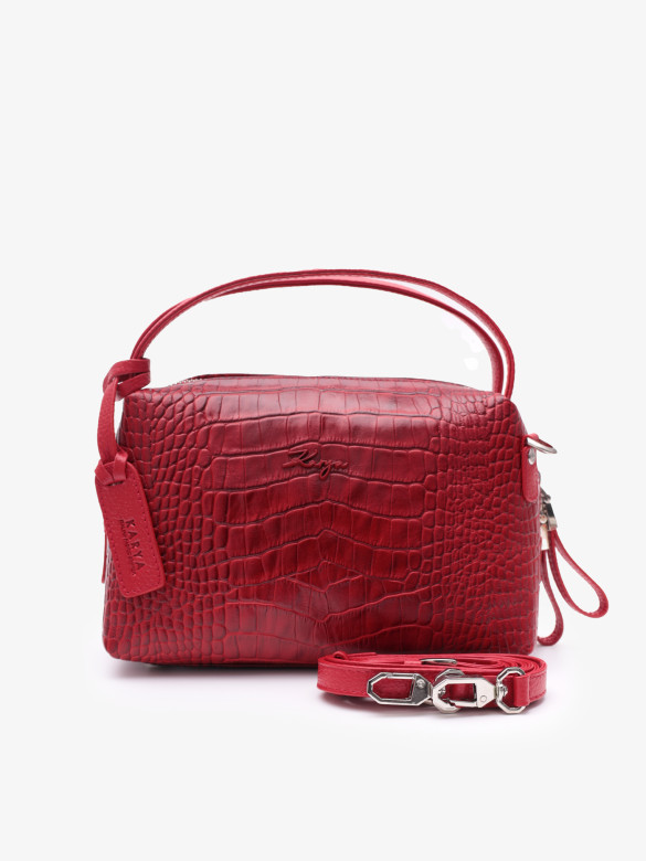 Сумка женская Karya 2229 красный крокодил