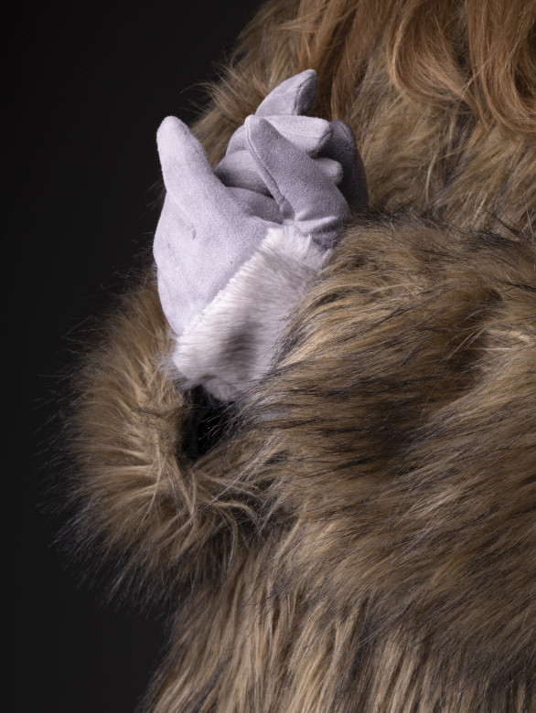 Перчатки женские Юйлин 7749 серые