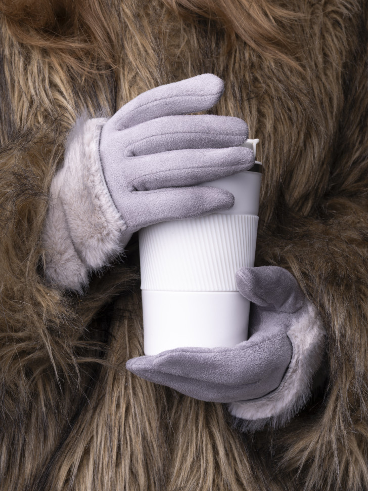 Перчатки женские Юйлин 7749 серые