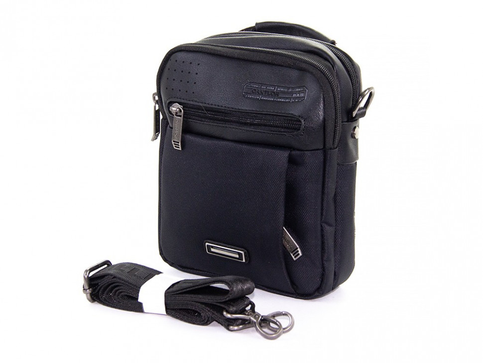 Мужская сумка-планшет из экокожи Cantlor GW103 чёрная