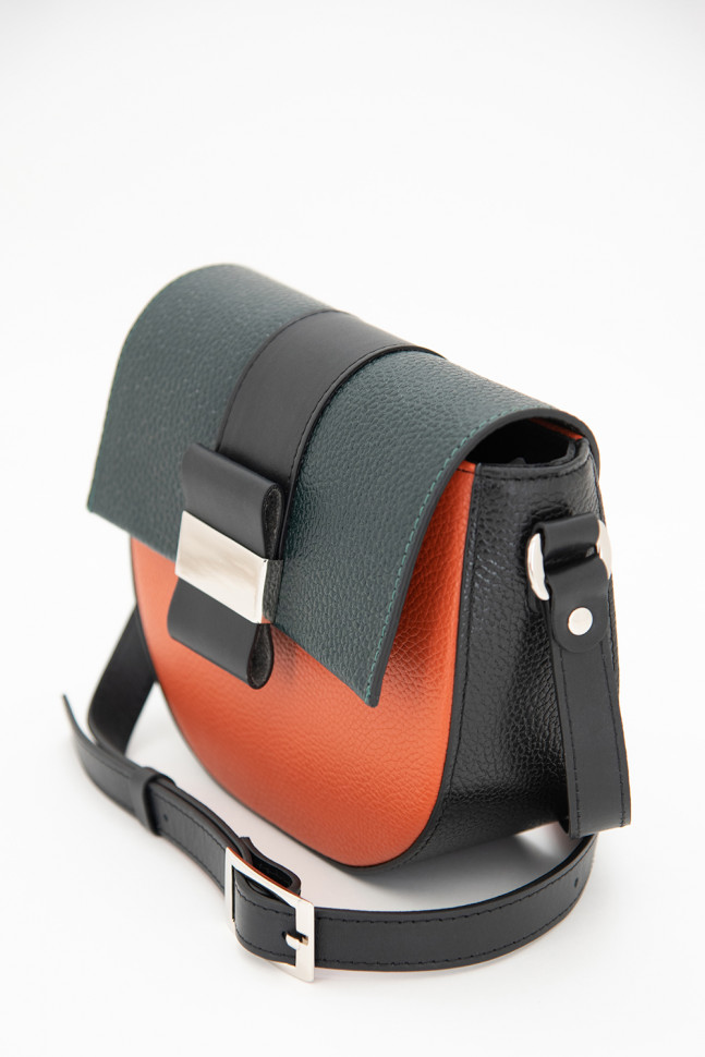 Сумка Protege Ц-471 черный/изумрудный/оранжевый Сумка Protege Ц-471 черный/изумрудный/оранжевый