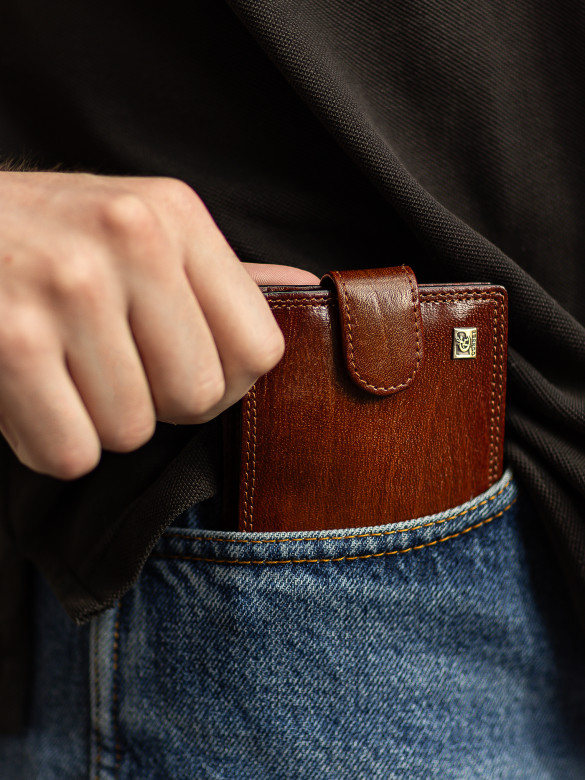 Портмоне мужское Cosset F14-327-516D коричневое Портмоне мужское Cosset F14-327-516D коричневое