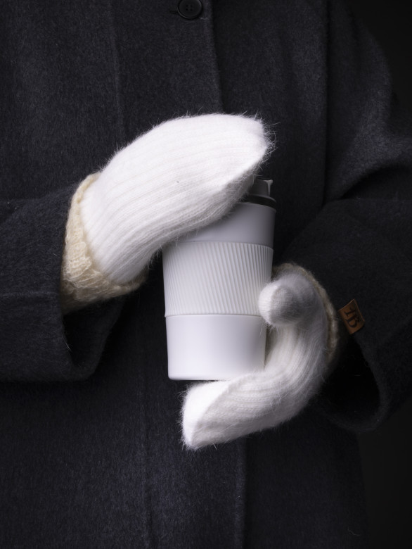 Варежки женские Корона 6559 белые Варежки женские Корона 6559 белые