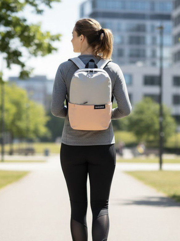 Рюкзак Baggins 621 серый/розовый Рюкзак Baggins 621 серый/розовый