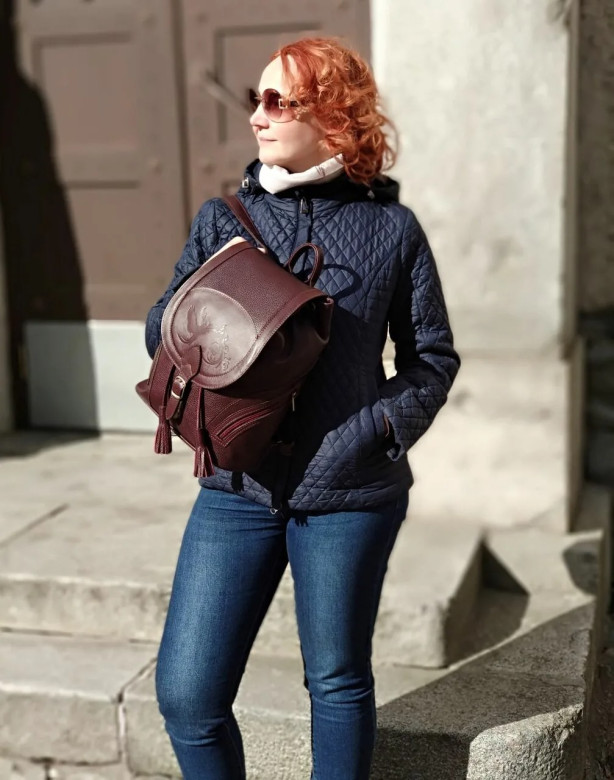 Рюкзак женский Natalia Kalinovskaya, "Лерия" бордо флотер