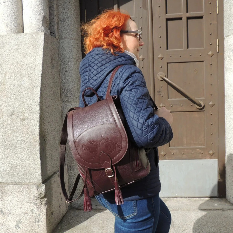 Рюкзак женский Natalia Kalinovskaya, "Лерия" бордо флотер