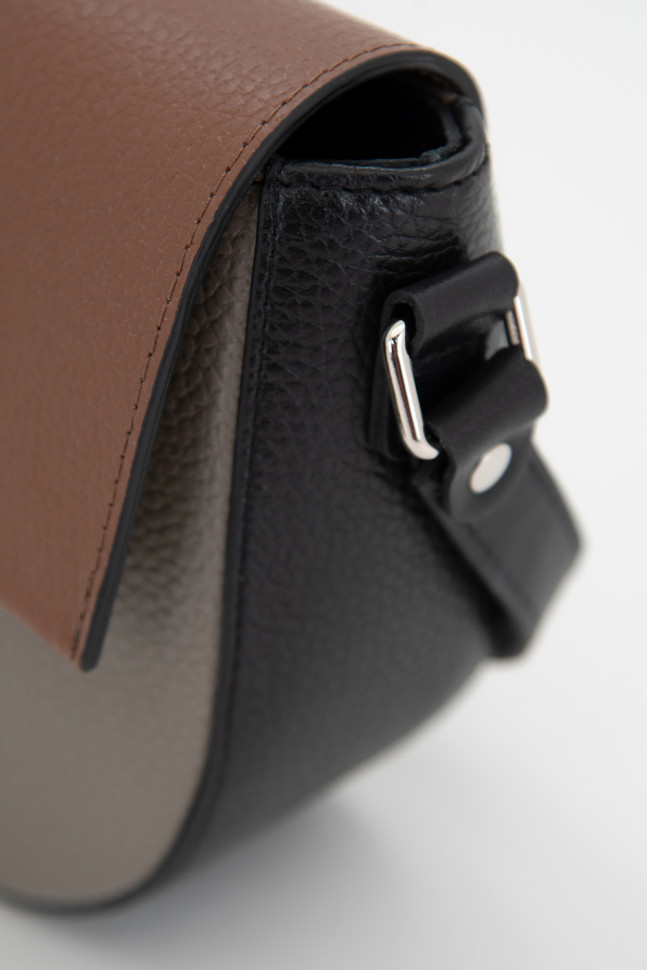 Сумка Protege Ц-471 сигаро/т.капучино/чёрный