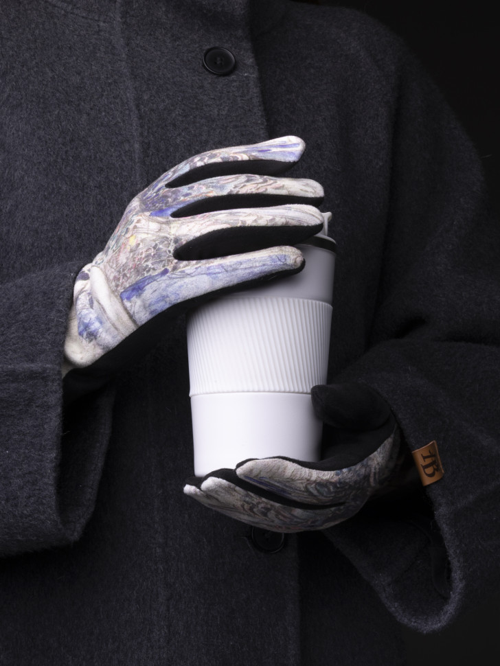 Перчатки женские Ангел 111-8 девушка абстр.