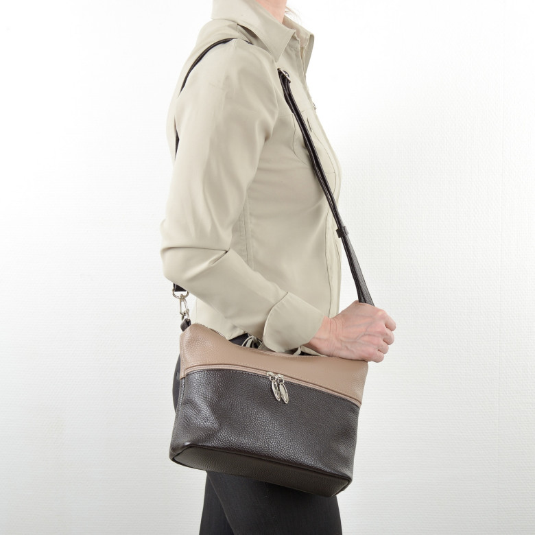 Сумка женская Sumkov 276 коричневый/бежевый флотер 