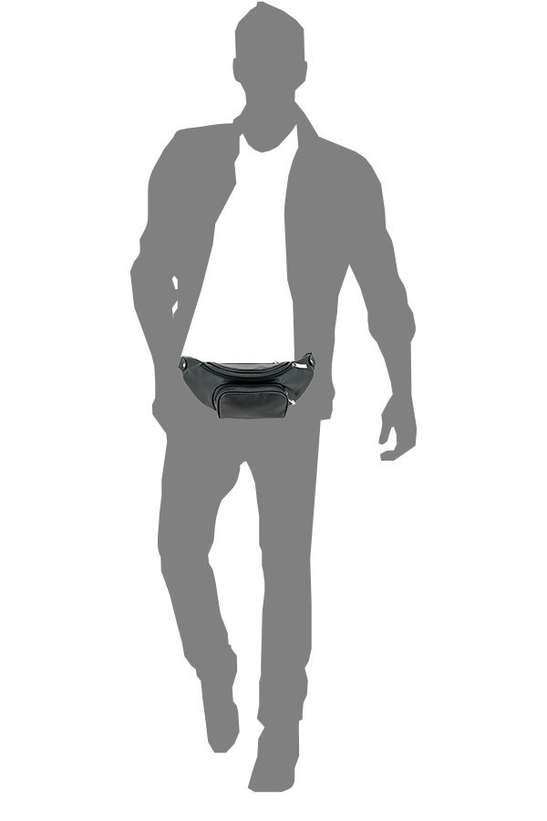 Сумка на пояс мужская Protege, Ц-259 - чёрный флотер