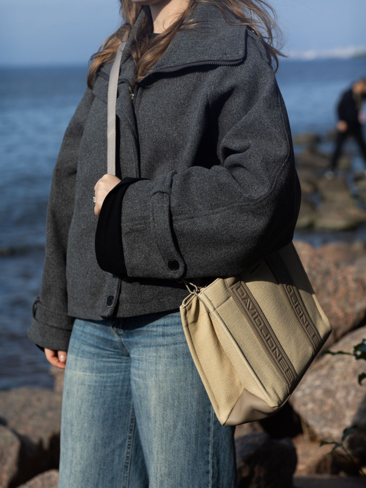 Сумка женская David Jones 7724 oatmeal beige