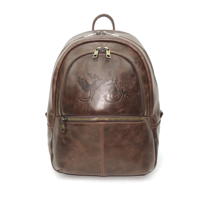 Рюкзак женский Natalia Kalinovskaya, «Эша» коричневый гладкий