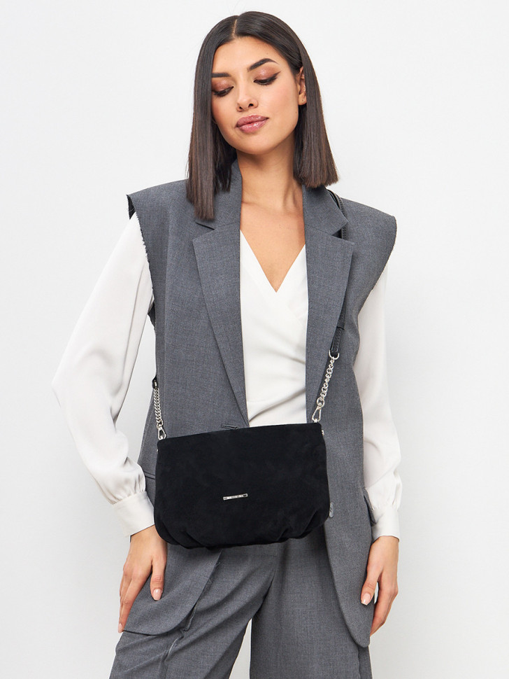 Сумка FIATO 2719 замша чёрная