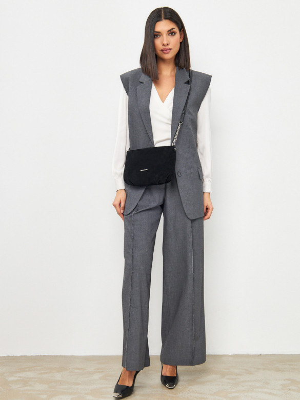 Сумка FIATO 2719 замша чёрная