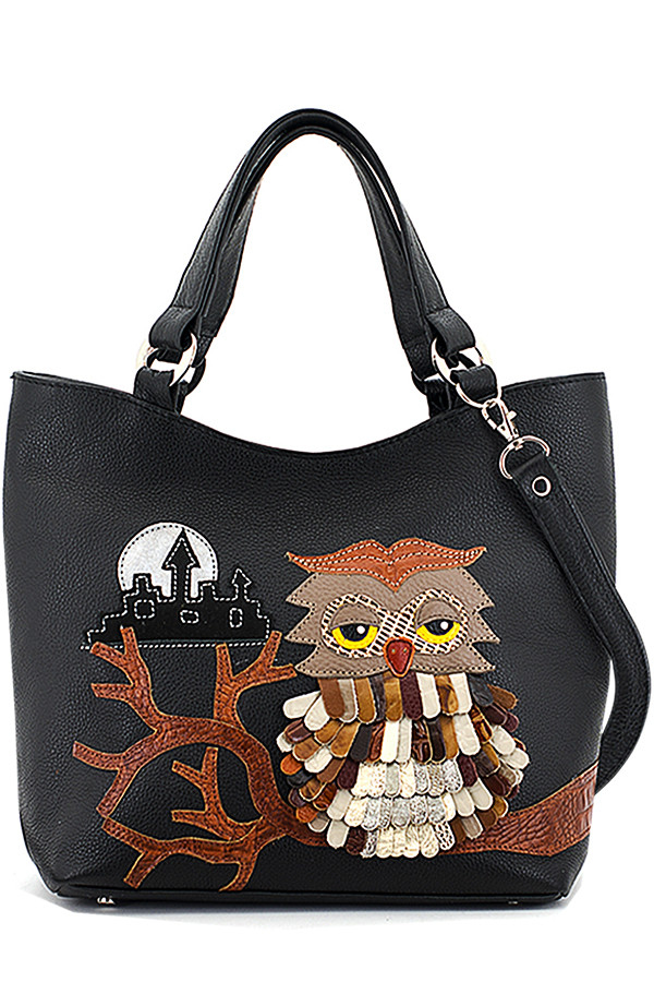 Сумка женская Protege, ДС-189-83 Сова №2 чёрная Сумка женская Protege, ДС-189-83 Сова №2 чёрная