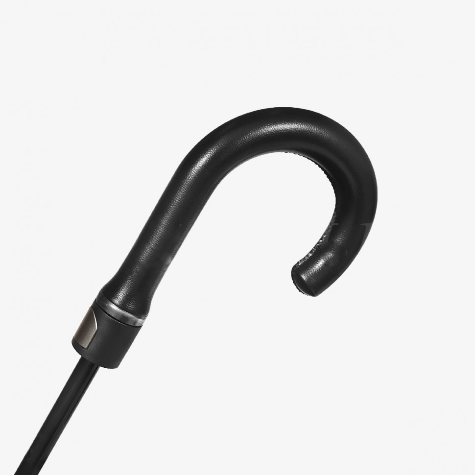 Зонт-трость мужской Euroclim 112, 24 спицы, ручка крюк кожа